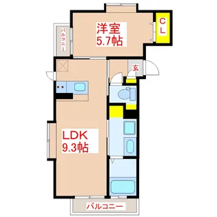 セントラルヒルズ【3階】の間取り