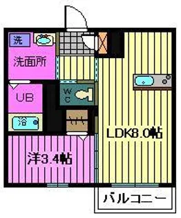 rh Nishiomiya (アールエイチ ニシオオミヤ)【2階】の間取り