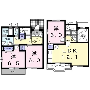 ラヴ・リッサII【1階】の間取り