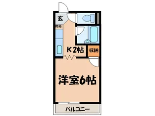 ふれあいハイツ【1階】の間取り