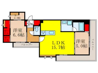 サンビレッジ大和【2階】の間取り