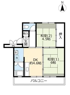 UR東坂戸【2階】の間取り