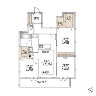 The Primrose at東松戸【4階】の間取り