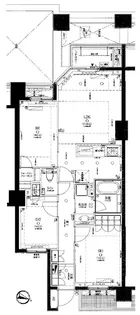オープンレジデンシア南青山ウエストテラス【2階】の間取り