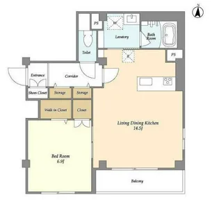 ORME COURT KINSHICHO【6階】の間取り