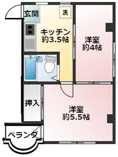 新和コーポ【2階】の間取り