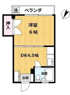 貝塚フラット【3階】の間取り