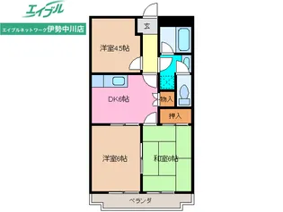 ダイヤマンションC【2階】の間取り