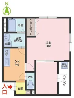 トリプル・エイト【1階】の間取り