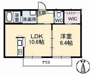 レジェルテ C棟【1階】の間取り