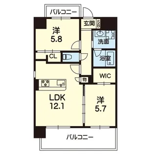 K-Smart新大江【2階】の間取り