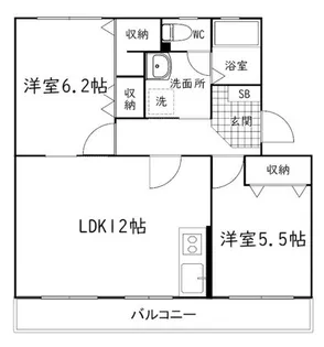 グリーンハイツ萩丘A【3階】の間取り