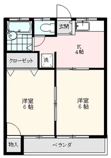 日の出ハイツ【1階】の間取り