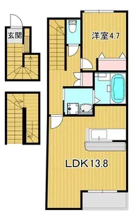 ラウレア富沢【3階】の間取り