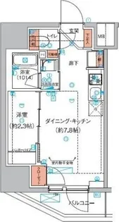 ハーモニーレジデンス巣鴨山手インサイド【6階】の間取り