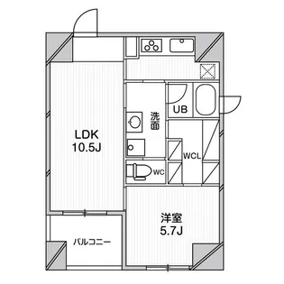 ルクレ堺筋本町レジデンス【6階】の間取り