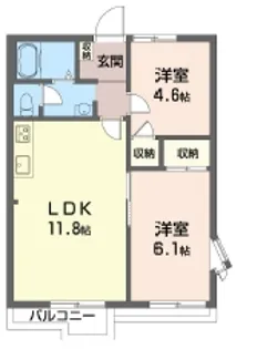 ニューメゾン上戸【2階】の間取り
