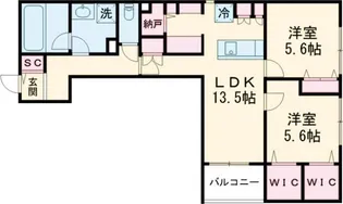 クイーンヒルズ【3階】の間取り