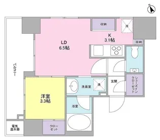 MIO CASTELLO 武蔵小山II【9階】の間取り