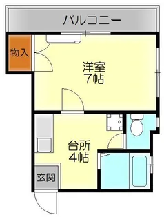 カーサ東中央【2階】の間取り