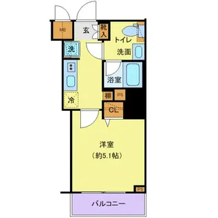 プレール・ドゥーク戸越銀座通り【4階】の間取り