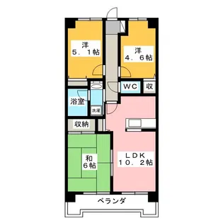 エマーレ保谷【5階】の間取り