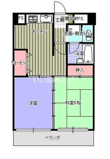 ライオンズマンション金沢香林坊【5階】の間取り