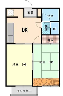大央ハイツB棟【2階】の間取り