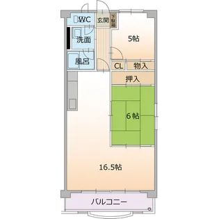 エスペランス【1階】の間取り