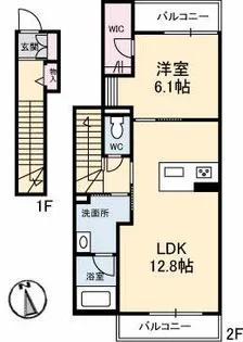 シャーメゾンクオレール【2階】の間取り