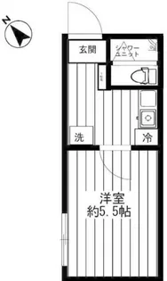 Glassy横浜【1階】の間取り