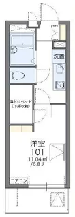 レオパレスモモハイツ【3階】の間取り