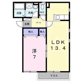 カレッタホール【1階】の間取り