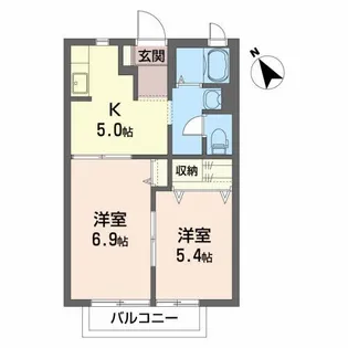 ディアス732【2階】の間取り