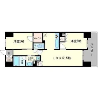 ザ 大阪レジデンス備後町【6階】の間取り