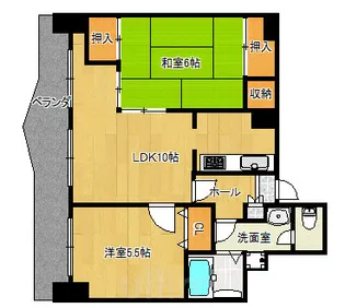 四条大宮シャトー朝日【9階】の間取り