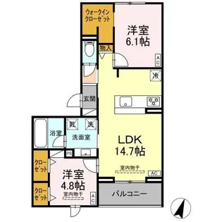 ル・グランさくら【3階】の間取り