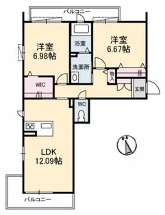 サンハイツ雅洋【3階】の間取り