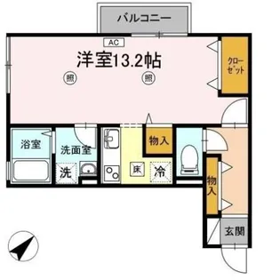 リバーポートユウ【1階】の間取り
