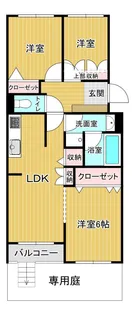 コスモ袖ケ浦【1階】の間取り