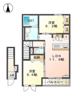 ハウス28【2階】の間取り
