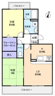グランドステージ八千代五番館【2階】の間取り