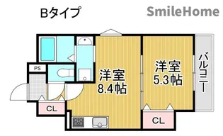 クリエオーレ山王【2階】の間取り