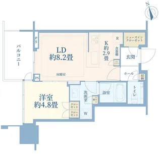 ブランズタワー芝浦【12階】の間取り