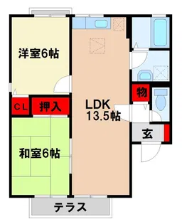 グリーンヒルズ三国が丘 C【1階】の間取り