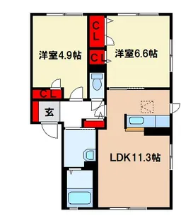メゾンFumi【1階】の間取り