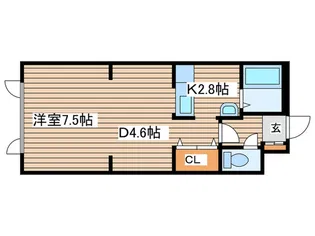 スカイパレス【4階】の間取り