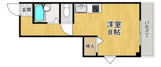 シャンテー甲斐田【1階】の間取り