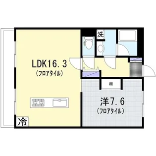 ハイムあすなろ【5階】の間取り