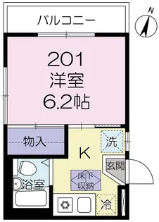 ケーワンハウス【2階】の間取り